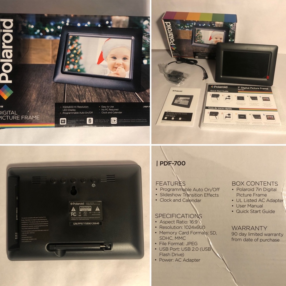 Polaroid 7” Digital Picture Frame